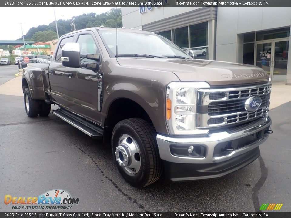 2023 Ford F350 Super Duty XLT Crew Cab 4x4 Stone Gray Metallic / Medium Dark Slate Photo #8