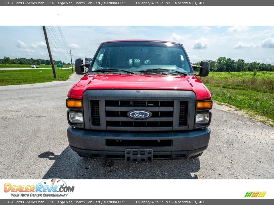 2014 Ford E-Series Van E350 Cargo Van Vermillion Red / Medium Flint Photo #9