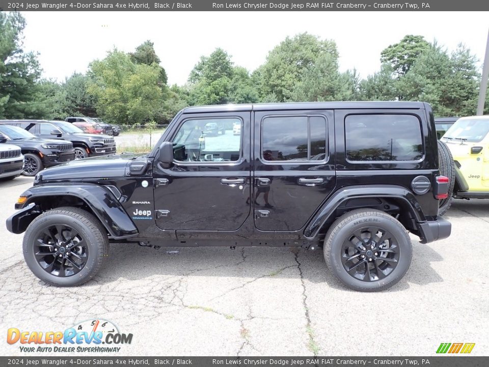 2024 Jeep Wrangler 4-Door Sahara 4xe Hybrid Black / Black Photo #2