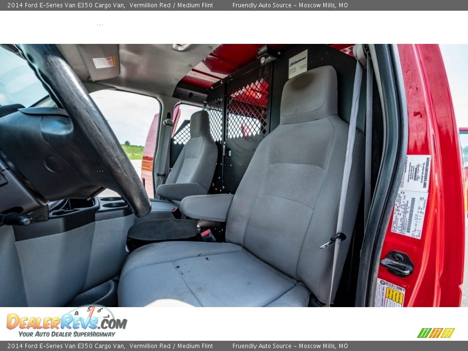 2014 Ford E-Series Van E350 Cargo Van Vermillion Red / Medium Flint Photo #17