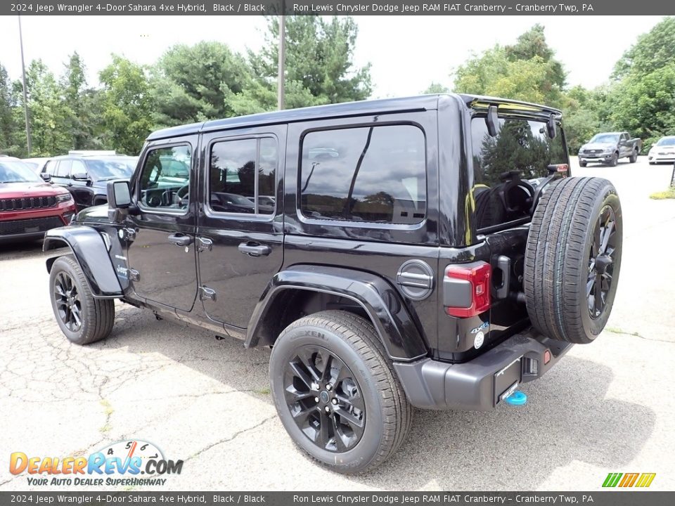 2024 Jeep Wrangler 4-Door Sahara 4xe Hybrid Black / Black Photo #3