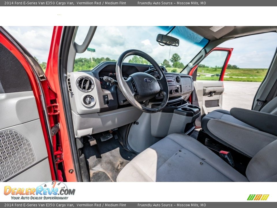2014 Ford E-Series Van E350 Cargo Van Vermillion Red / Medium Flint Photo #19