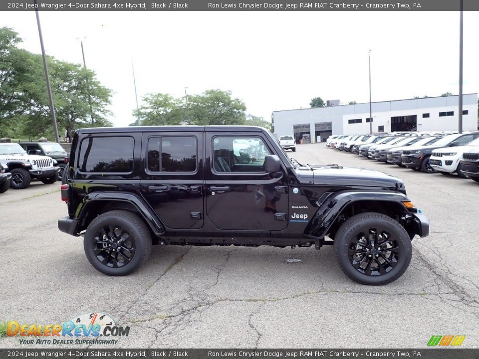 2024 Jeep Wrangler 4-Door Sahara 4xe Hybrid Black / Black Photo #6