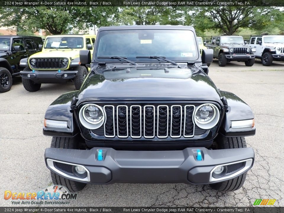 2024 Jeep Wrangler 4-Door Sahara 4xe Hybrid Black / Black Photo #8