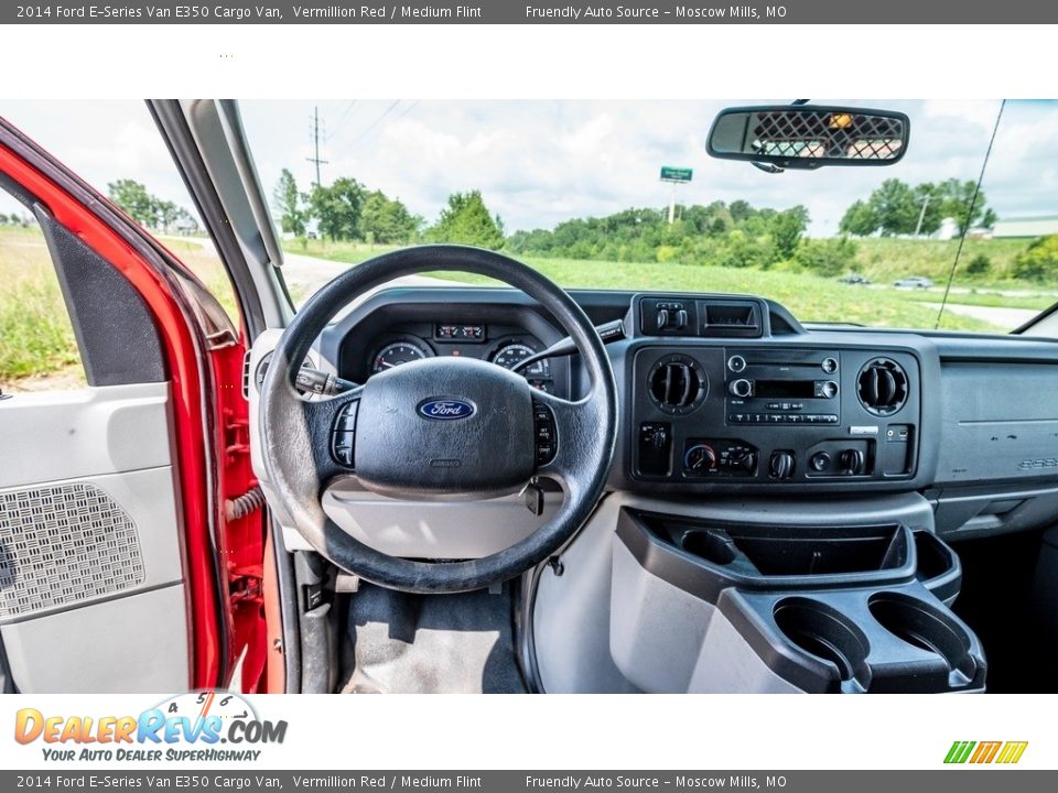 2014 Ford E-Series Van E350 Cargo Van Vermillion Red / Medium Flint Photo #28