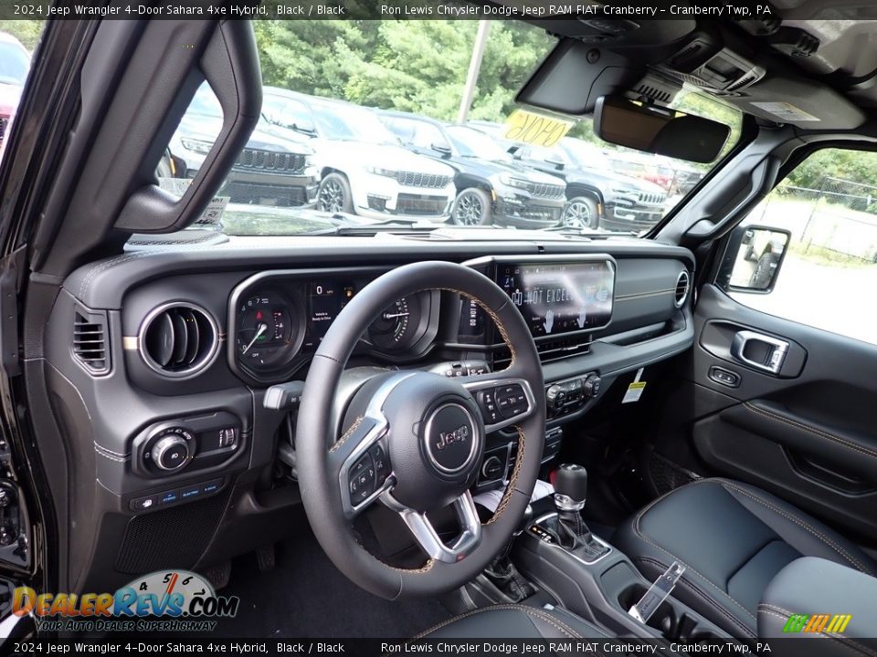 Dashboard of 2024 Jeep Wrangler 4-Door Sahara 4xe Hybrid Photo #14