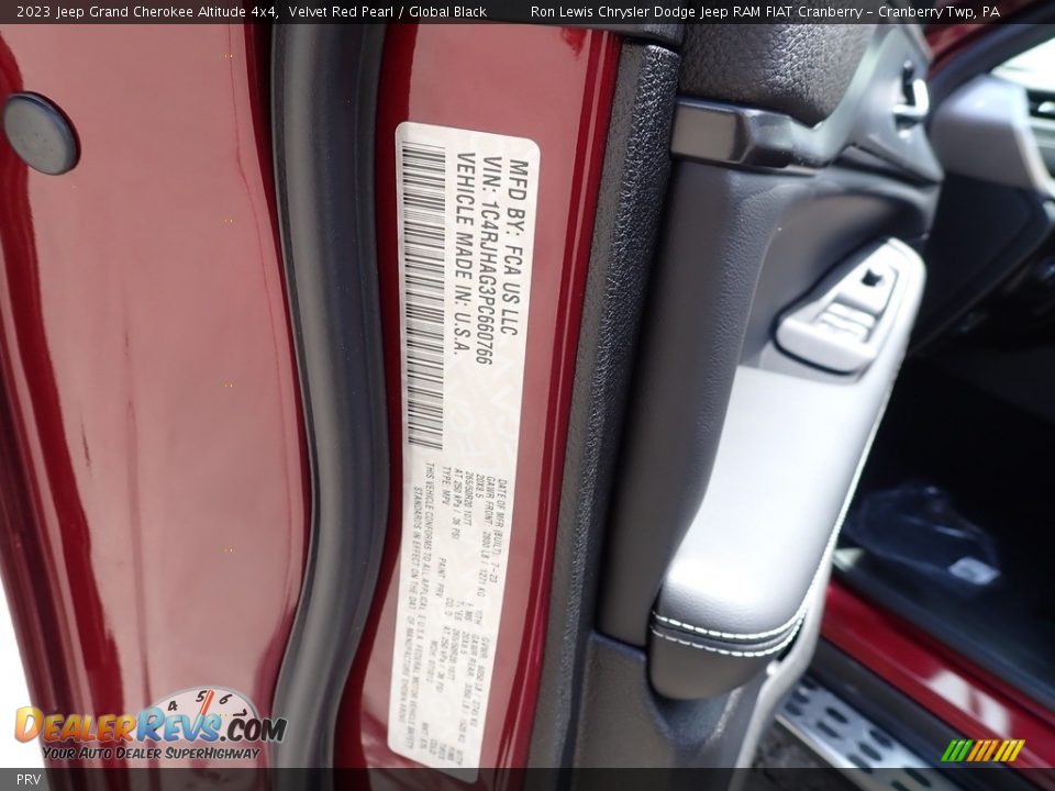 Jeep Color Code PRV Velvet Red Pearl