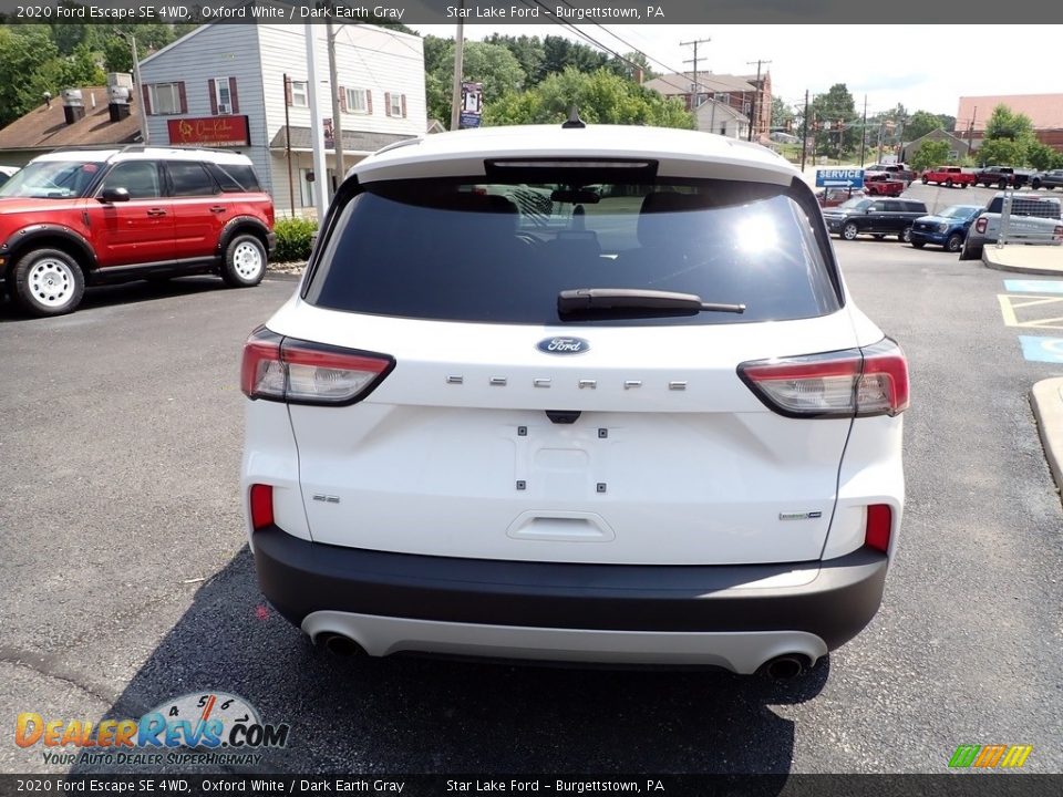2020 Ford Escape SE 4WD Oxford White / Dark Earth Gray Photo #4