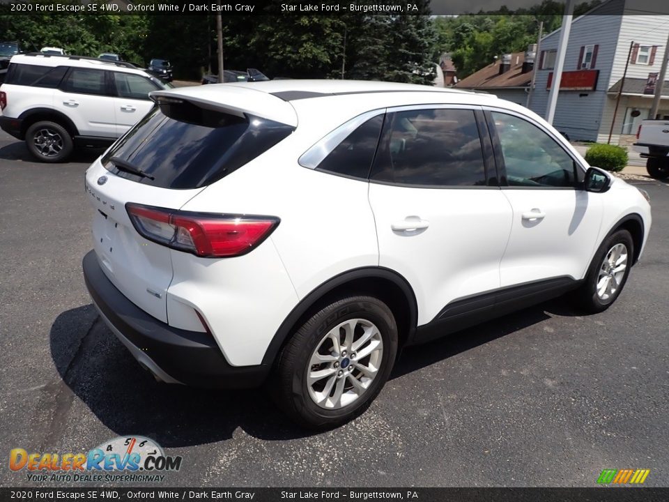 2020 Ford Escape SE 4WD Oxford White / Dark Earth Gray Photo #5
