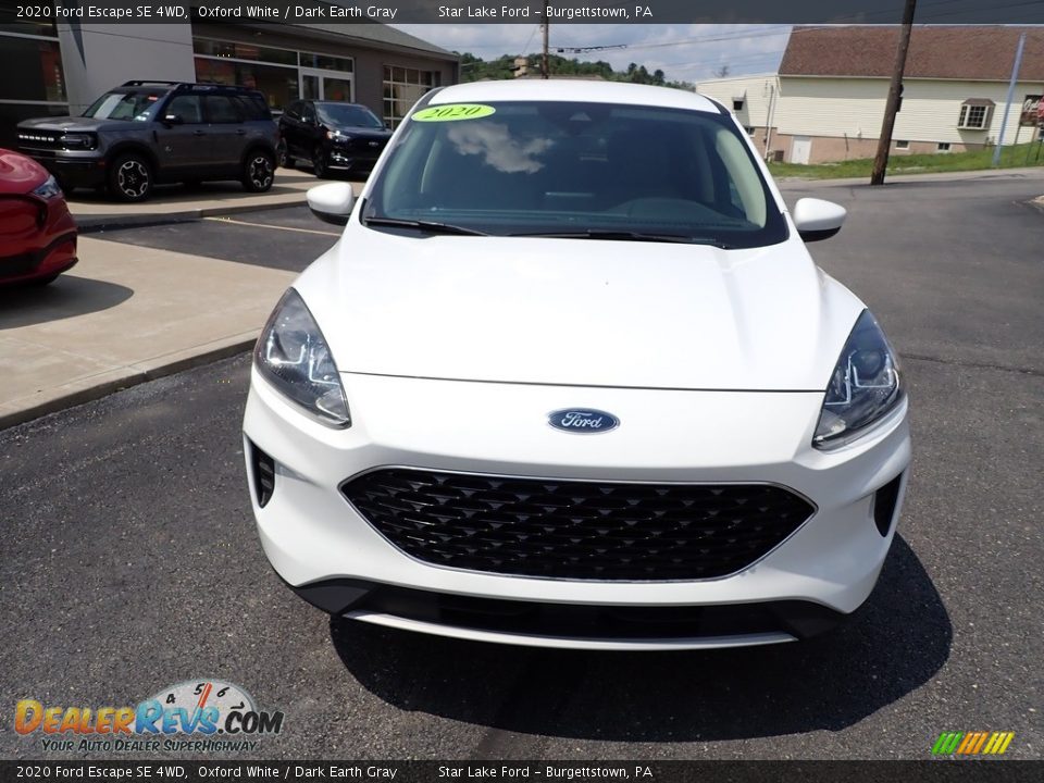 2020 Ford Escape SE 4WD Oxford White / Dark Earth Gray Photo #8