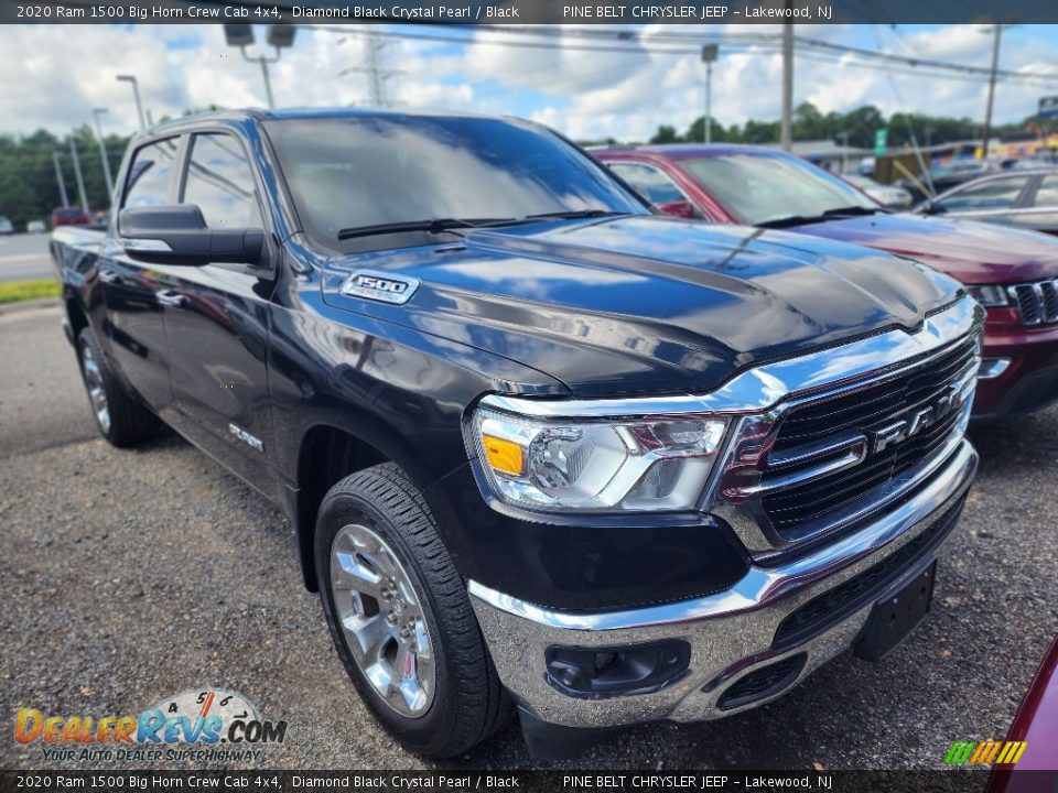 2020 Ram 1500 Big Horn Crew Cab 4x4 Diamond Black Crystal Pearl / Black Photo #2