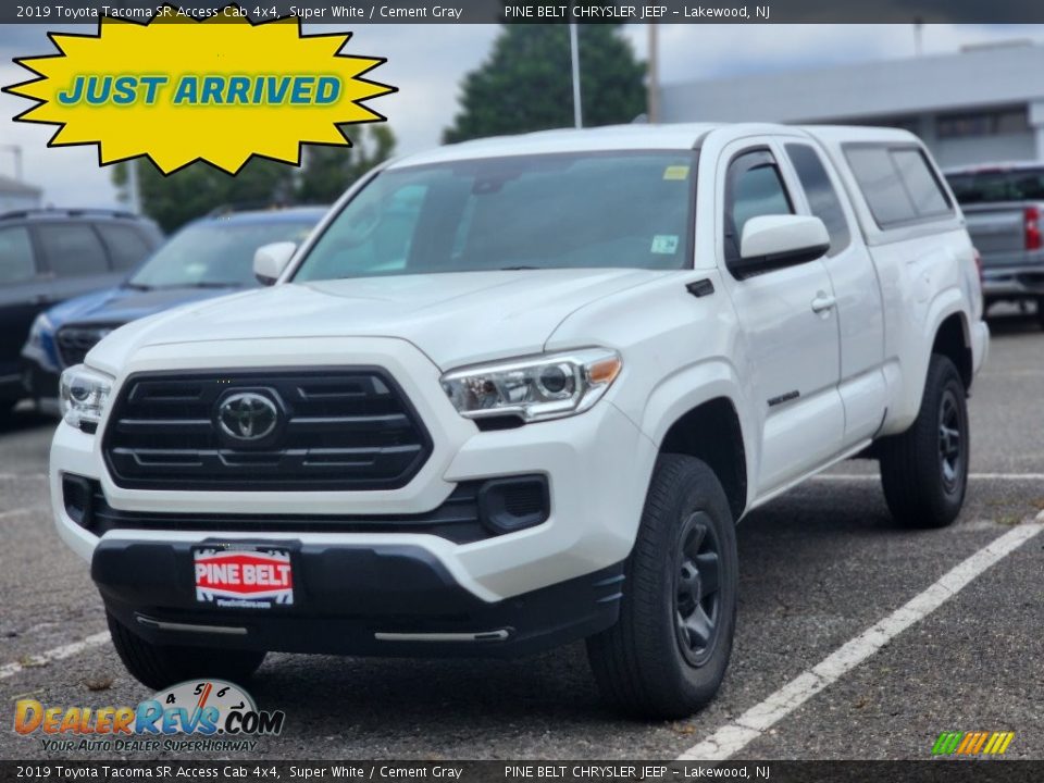 2019 Toyota Tacoma SR Access Cab 4x4 Super White / Cement Gray Photo #1