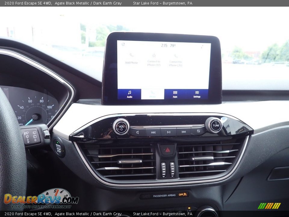 2020 Ford Escape SE 4WD Agate Black Metallic / Dark Earth Gray Photo #17