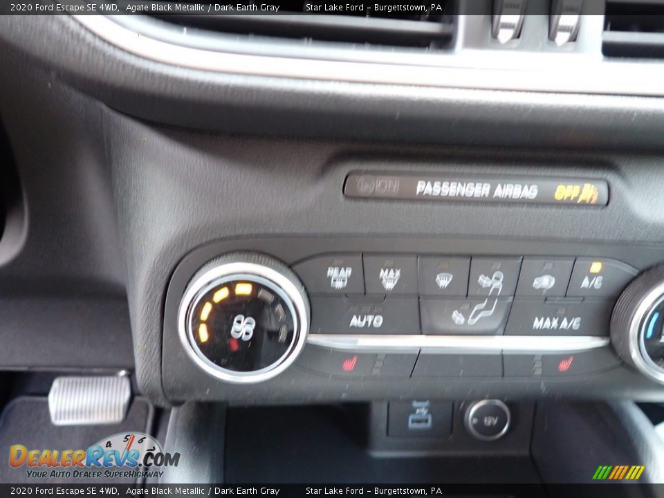 2020 Ford Escape SE 4WD Agate Black Metallic / Dark Earth Gray Photo #19