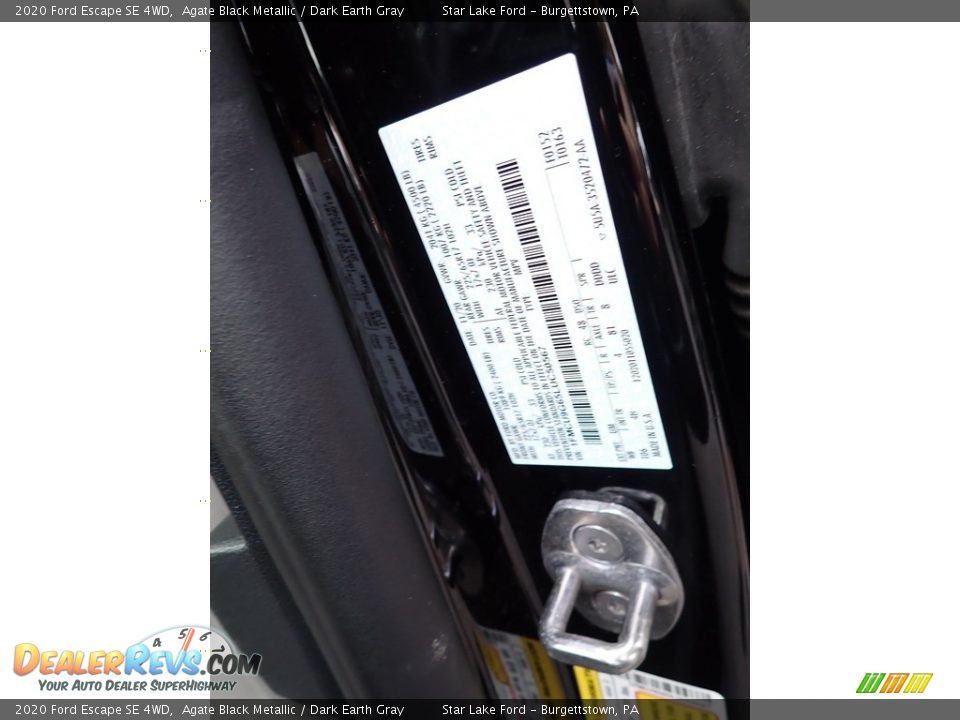 2020 Ford Escape SE 4WD Agate Black Metallic / Dark Earth Gray Photo #20