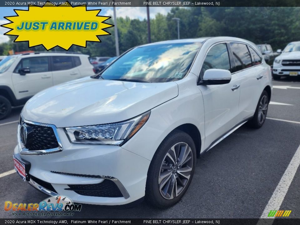 2020 Acura MDX Technology AWD Platinum White Pearl / Parchment Photo #1
