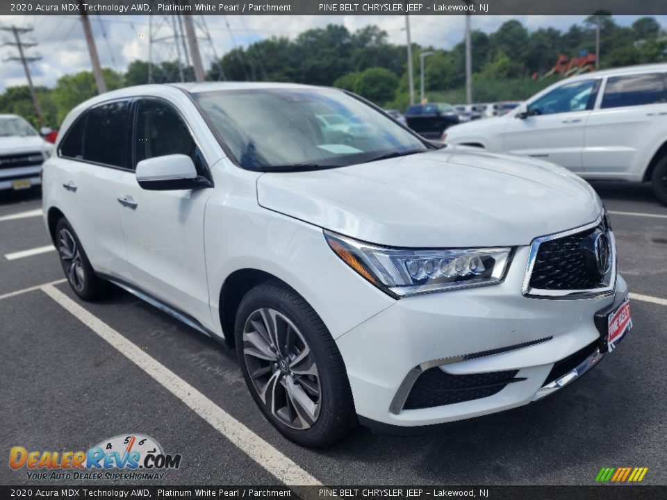2020 Acura MDX Technology AWD Platinum White Pearl / Parchment Photo #2
