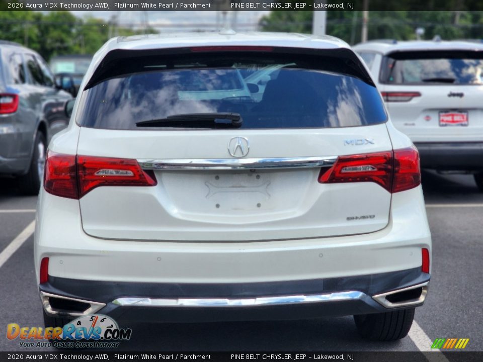 2020 Acura MDX Technology AWD Platinum White Pearl / Parchment Photo #4