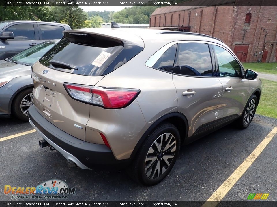 2020 Ford Escape SEL 4WD Desert Gold Metallic / Sandstone Photo #4