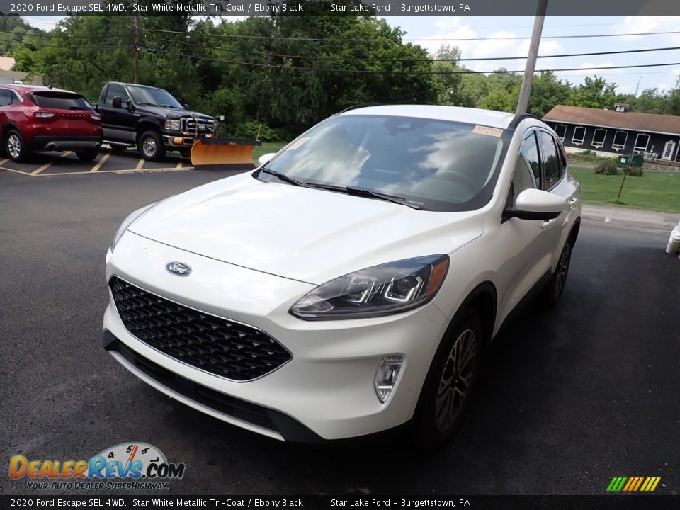 2020 Ford Escape SEL 4WD Star White Metallic Tri-Coat / Ebony Black Photo #1