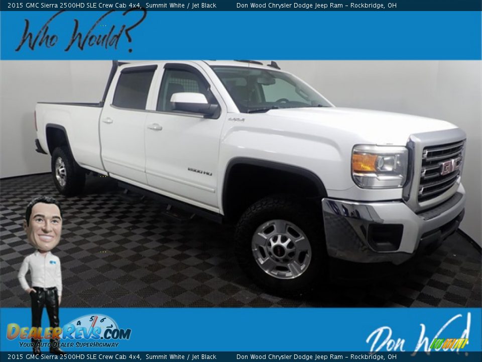 2015 GMC Sierra 2500HD SLE Crew Cab 4x4 Summit White / Jet Black Photo #1