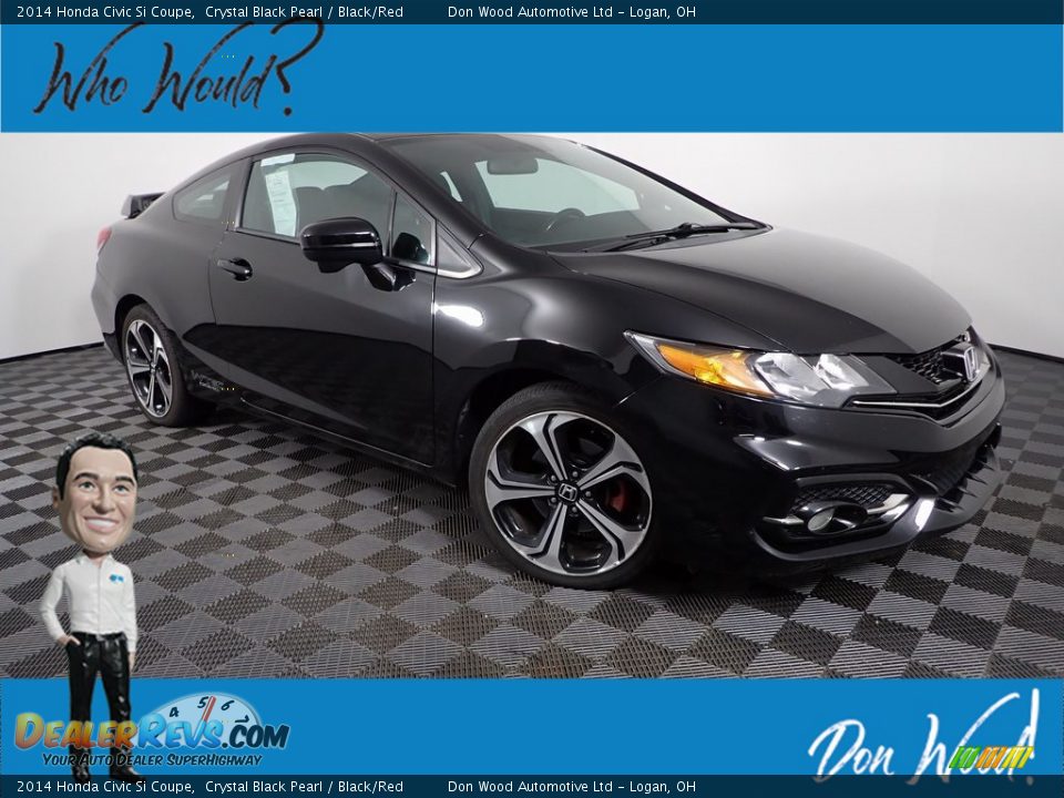 2014 Honda Civic Si Coupe Crystal Black Pearl / Black/Red Photo #1