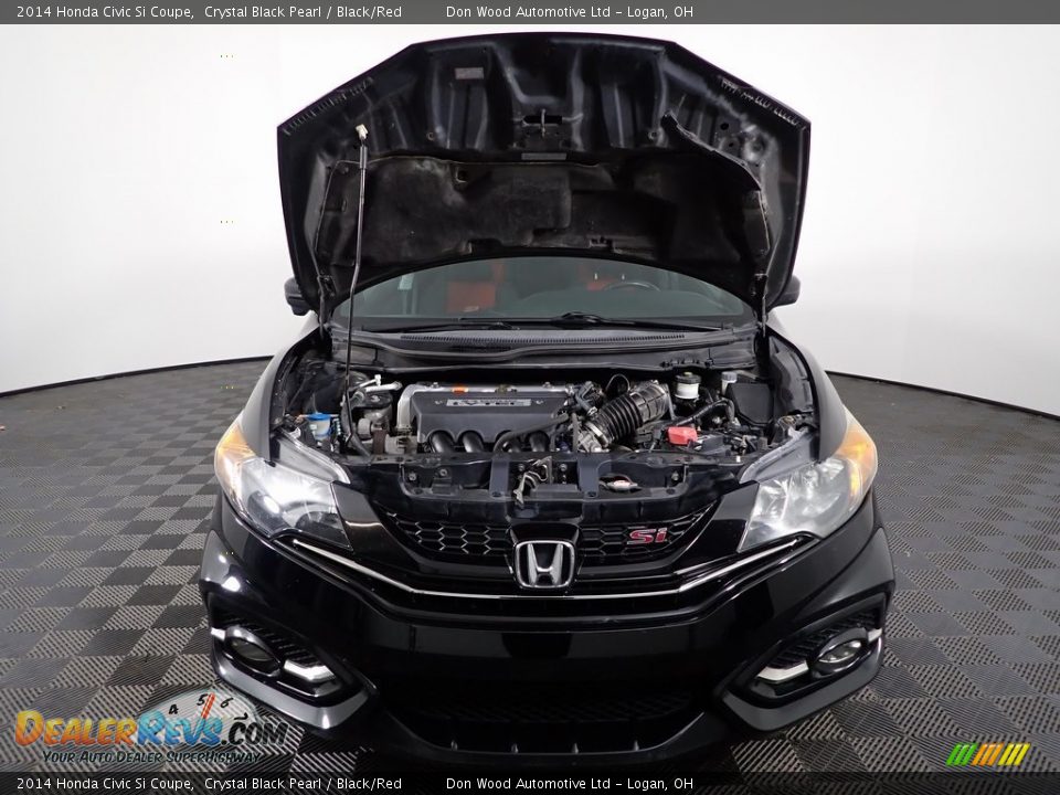 2014 Honda Civic Si Coupe Crystal Black Pearl / Black/Red Photo #6