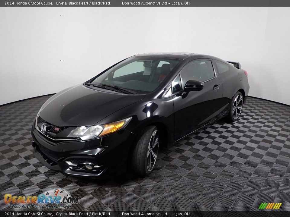 2014 Honda Civic Si Coupe Crystal Black Pearl / Black/Red Photo #8