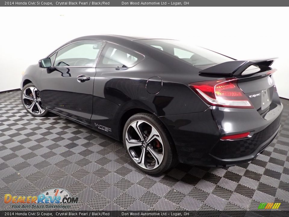 2014 Honda Civic Si Coupe Crystal Black Pearl / Black/Red Photo #9