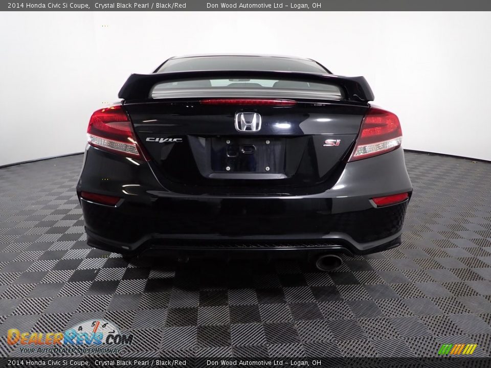 2014 Honda Civic Si Coupe Crystal Black Pearl / Black/Red Photo #11