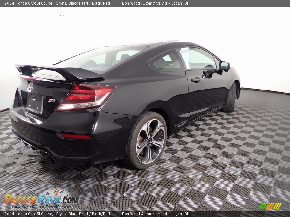 2014 Honda Civic Si Coupe Crystal Black Pearl / Black/Red Photo #14