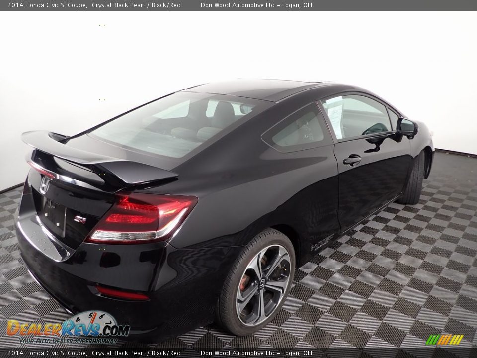 2014 Honda Civic Si Coupe Crystal Black Pearl / Black/Red Photo #15