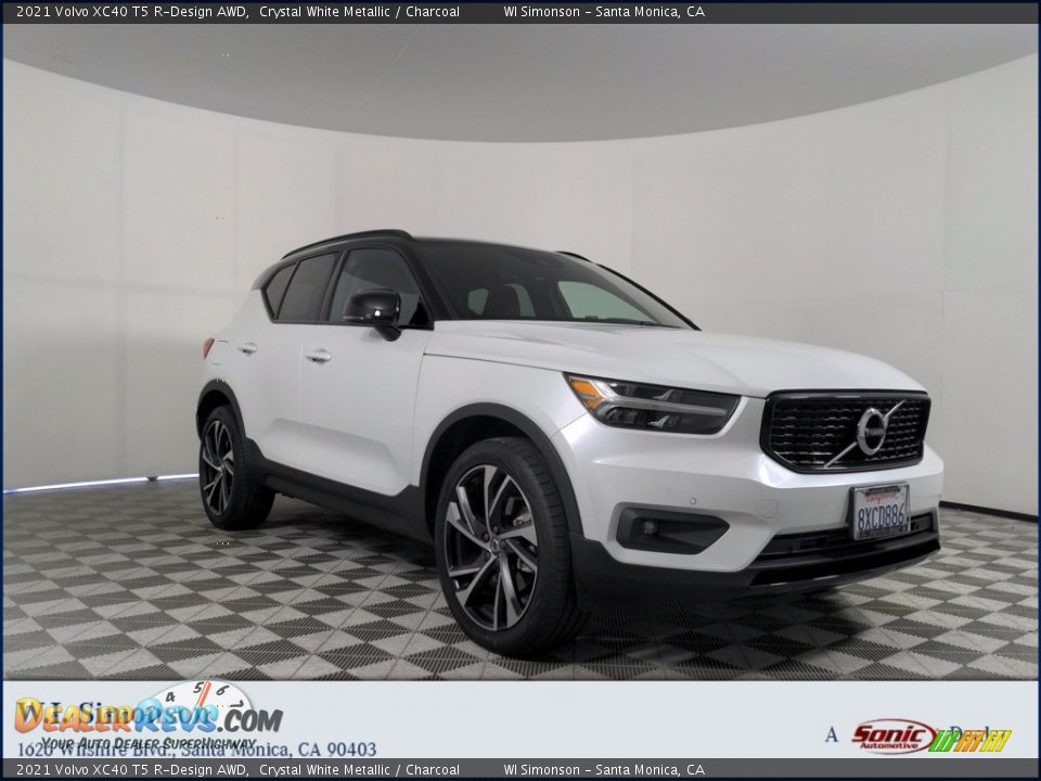 2021 Volvo XC40 T5 R-Design AWD Crystal White Metallic / Charcoal Photo #1