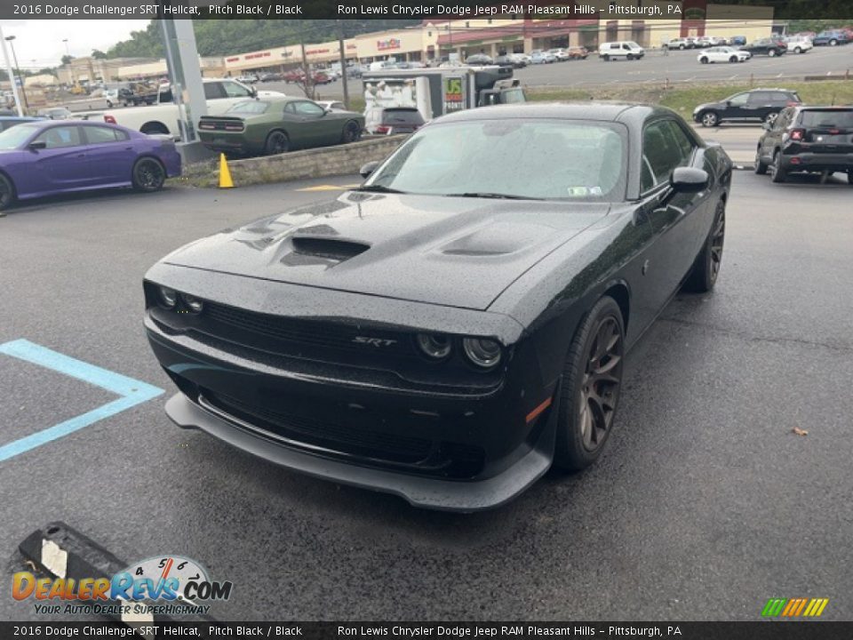 2016 Dodge Challenger SRT Hellcat Pitch Black / Black Photo #3