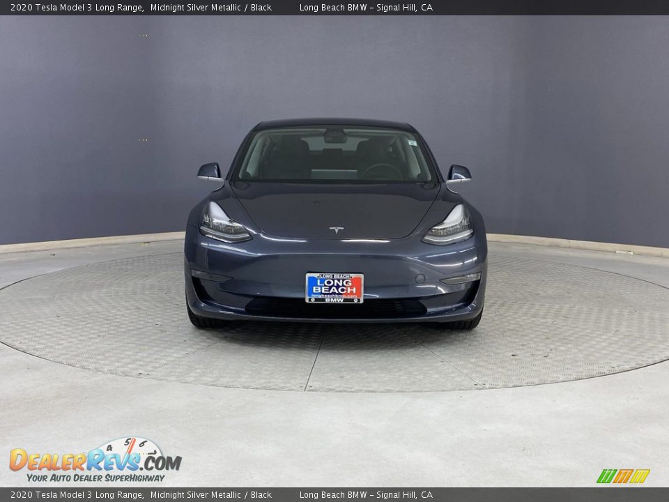 2020 Tesla Model 3 Long Range Midnight Silver Metallic / Black Photo #2