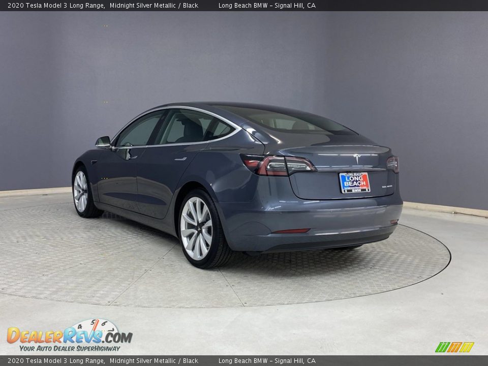 2020 Tesla Model 3 Long Range Midnight Silver Metallic / Black Photo #3