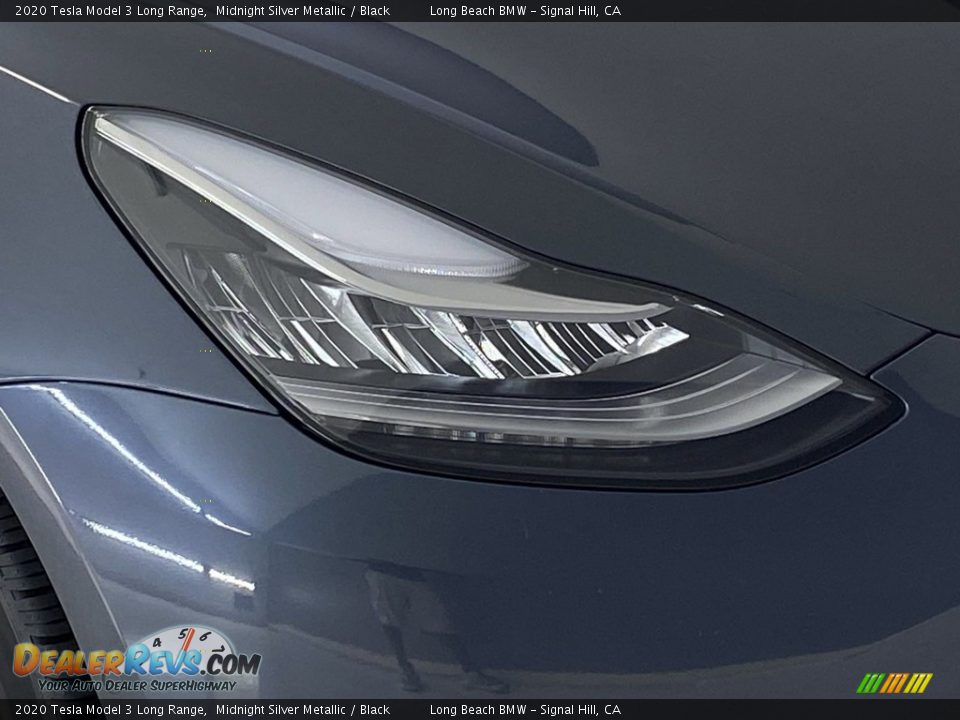 2020 Tesla Model 3 Long Range Midnight Silver Metallic / Black Photo #6