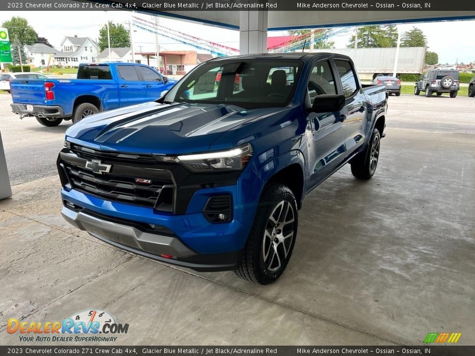 2023 Chevrolet Colorado Z71 Crew Cab 4x4 Glacier Blue Metallic / Jet Black/Adrenaline Red Photo #2