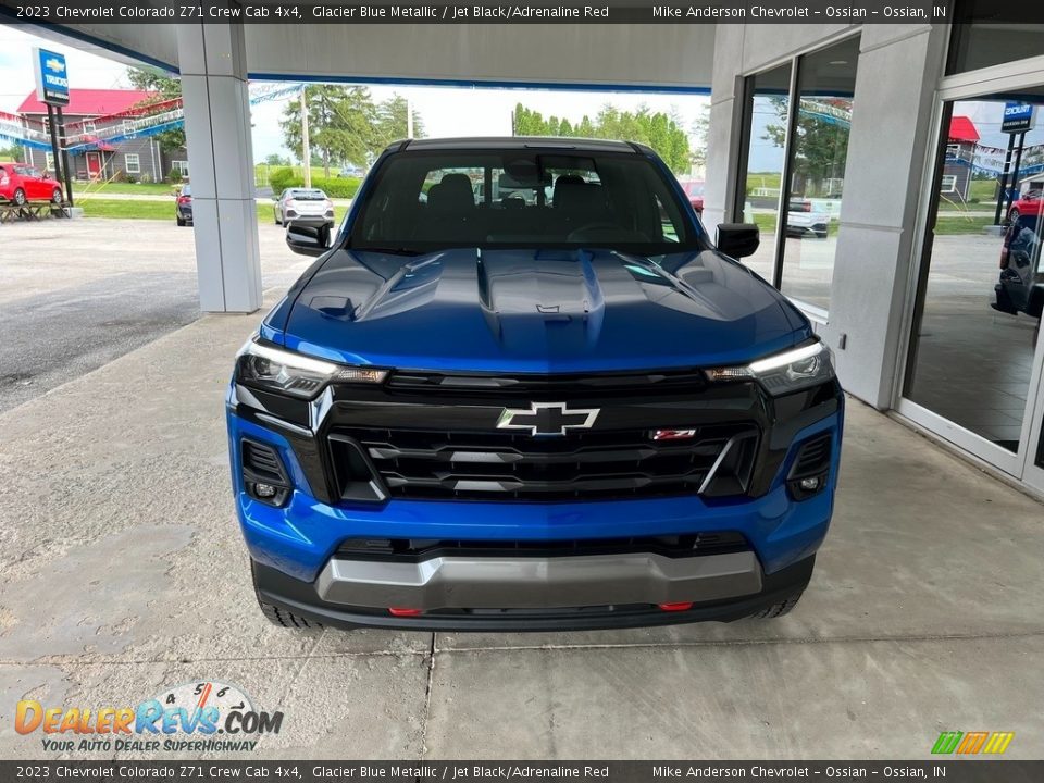 2023 Chevrolet Colorado Z71 Crew Cab 4x4 Glacier Blue Metallic / Jet Black/Adrenaline Red Photo #3