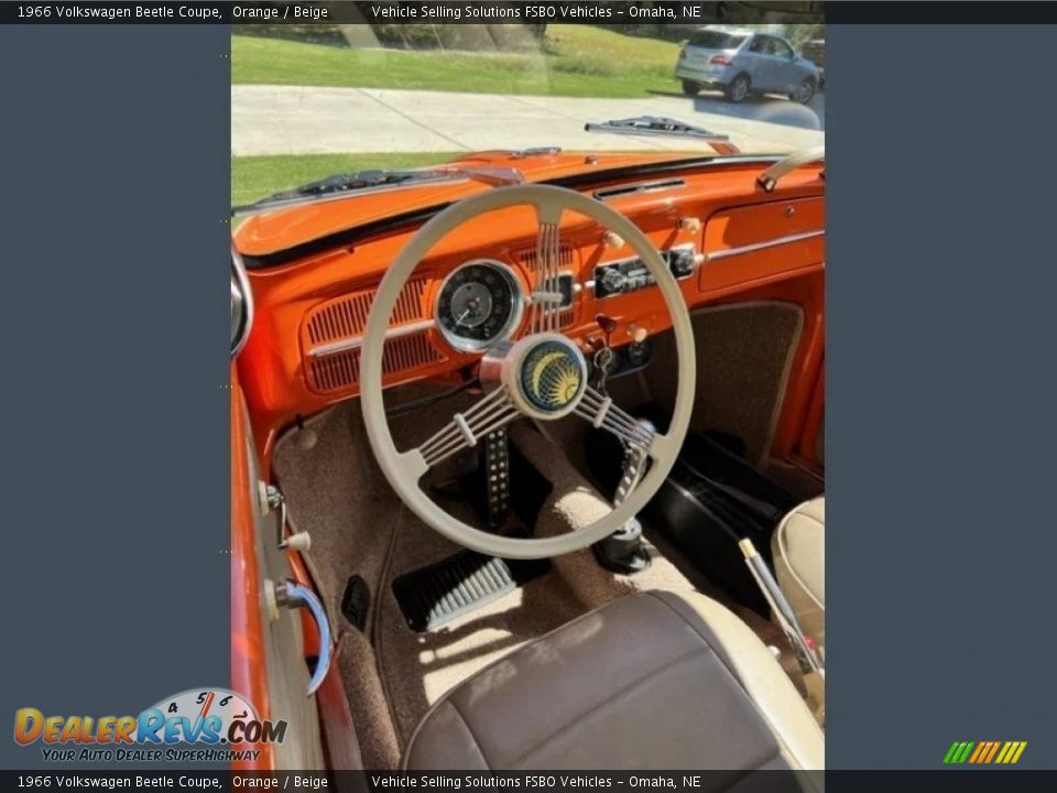 Beige Interior - 1966 Volkswagen Beetle Coupe Photo #5