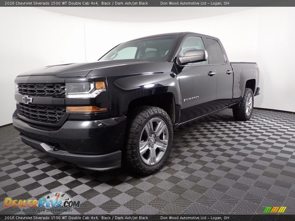 2016 Chevrolet Silverado 1500 WT Double Cab 4x4 Black / Dark Ash/Jet Black Photo #7