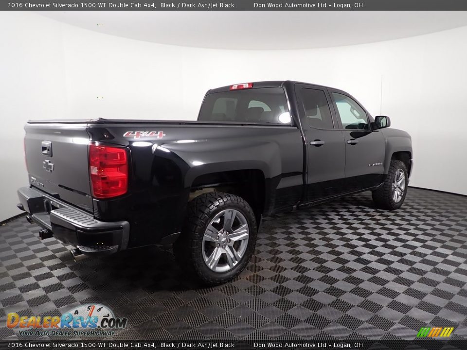 2016 Chevrolet Silverado 1500 WT Double Cab 4x4 Black / Dark Ash/Jet Black Photo #13