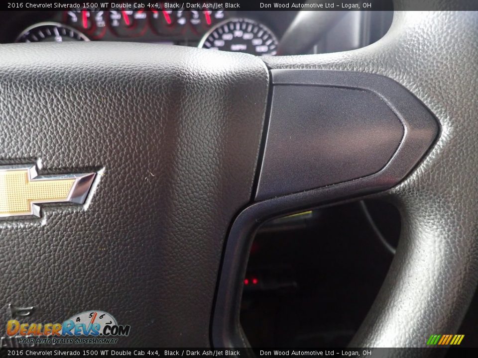 2016 Chevrolet Silverado 1500 WT Double Cab 4x4 Black / Dark Ash/Jet Black Photo #21