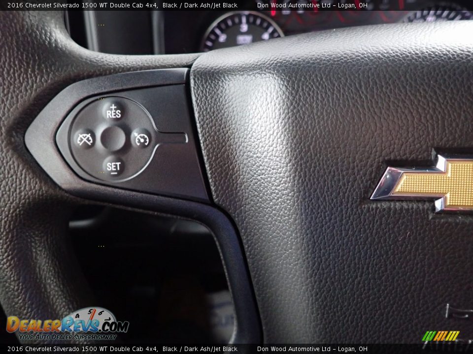 2016 Chevrolet Silverado 1500 WT Double Cab 4x4 Black / Dark Ash/Jet Black Photo #22