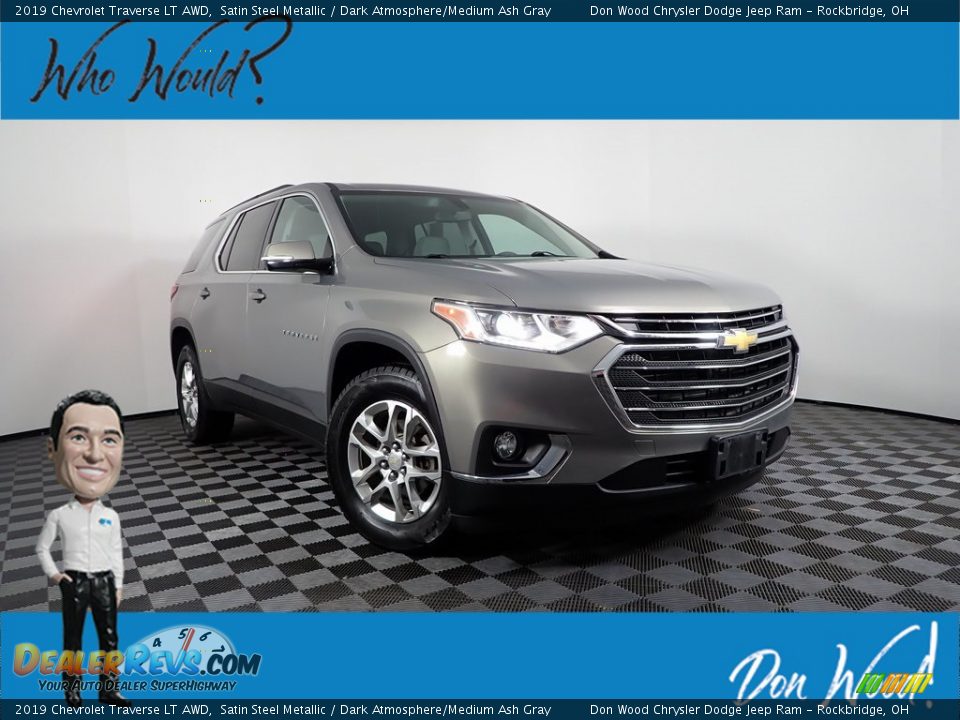 2019 Chevrolet Traverse LT AWD Satin Steel Metallic / Dark Atmosphere/Medium Ash Gray Photo #1