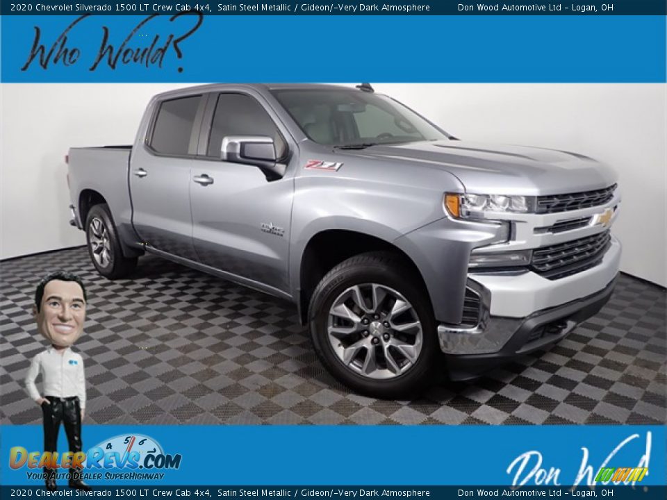 2020 Chevrolet Silverado 1500 LT Crew Cab 4x4 Satin Steel Metallic / Gideon/­Very Dark Atmosphere Photo #1