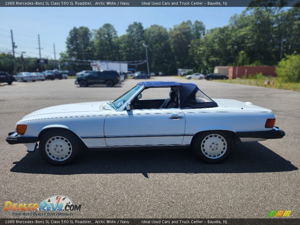 1988 Mercedes-Benz SL Class 560 SL Roadster Arctic White / Navy Photo #7