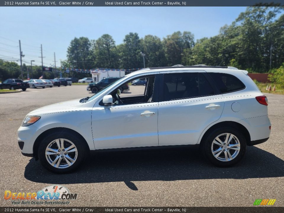 2012 Hyundai Santa Fe SE V6 Glacier White / Gray Photo #7