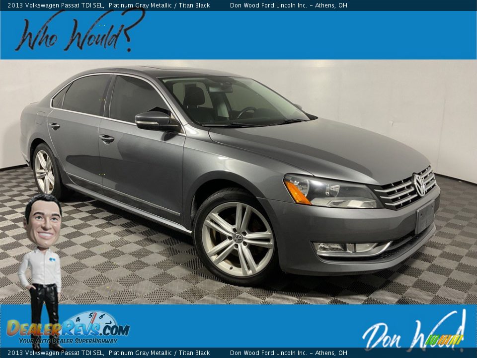 2013 Volkswagen Passat TDI SEL Platinum Gray Metallic / Titan Black Photo #1