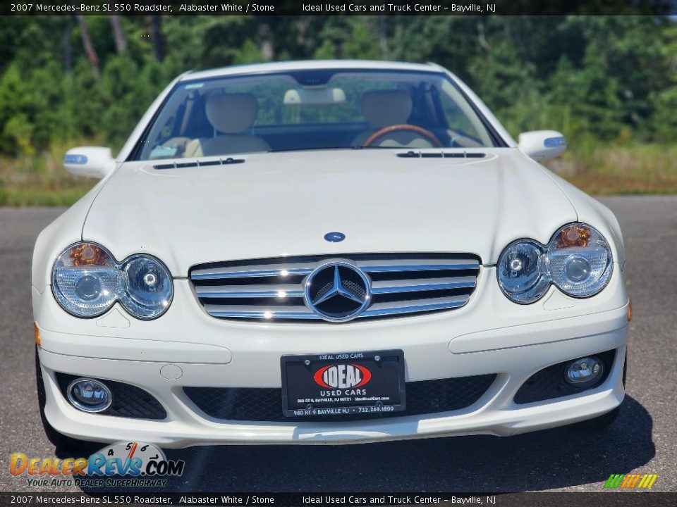 2007 Mercedes-Benz SL 550 Roadster Alabaster White / Stone Photo #4